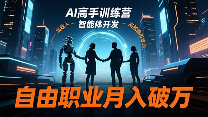 AI高手训练营3.0，ChatGPT，Midjourney，智能体开发，自由职业月入破万-佳腾网赚