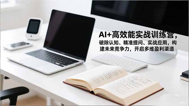 AI+高效能实战训练营，破除认知、精准提问、实战应用，构建未来竞争力，开启多维盈利渠道-佳腾网赚