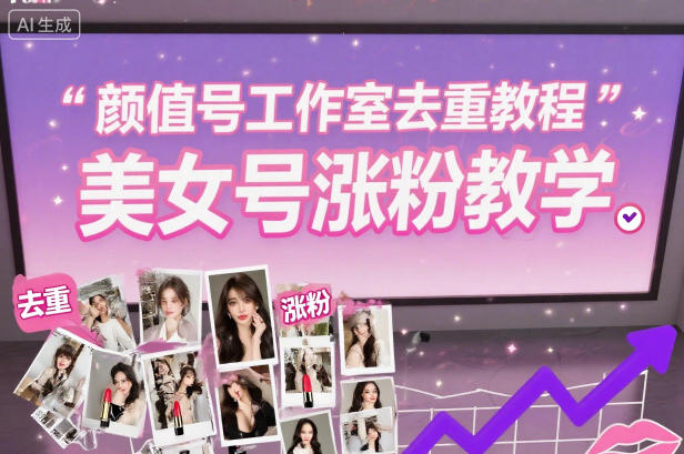 颜值号工作室去重教程，美女号涨粉教学-佳腾网赚