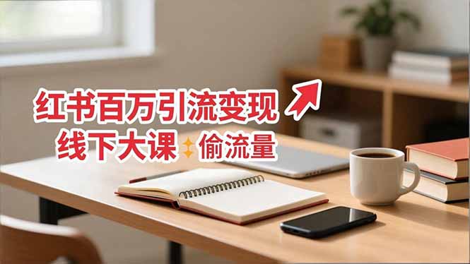 小红书百万引流变现-11月线下大课：分享从0到百万引流路径，手把手教偷流量、拿结果-佳腾网赚