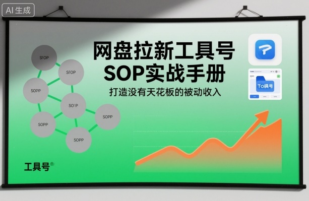 网盘拉新工具号SOP实战手册，打造没有天花板的被动收入-佳腾网赚