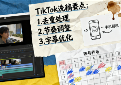 TikTok洗稿剪辑全流程课-佳腾网赚