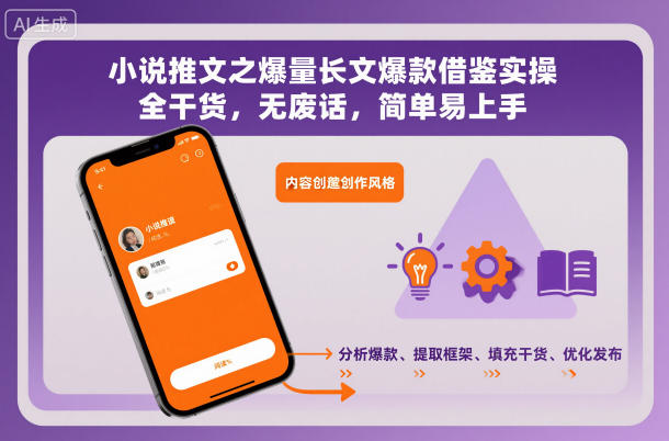 小说推文之爆量长文爆款借鉴实操，全干货，无废话，简单易上手-佳腾网赚