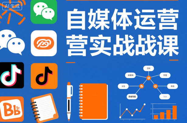 自媒体运营实战课，掌握一套系统的自媒体运营底层方法论，成为优秀的内容创作者-佳腾网赚