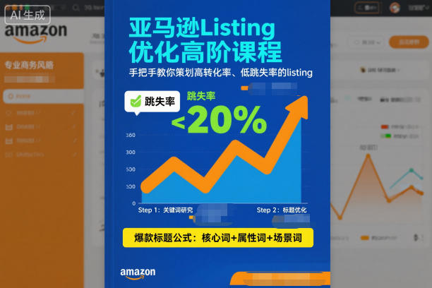 亚马逊Listing优化高阶课程，手把手教你策划高转化率、低跳失率的listing-佳腾网赚