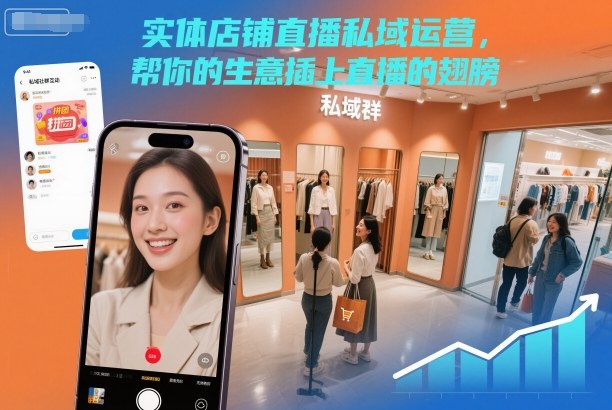 实体店铺直播私域运营，帮你的生意插上直播的翅膀-佳腾网赚