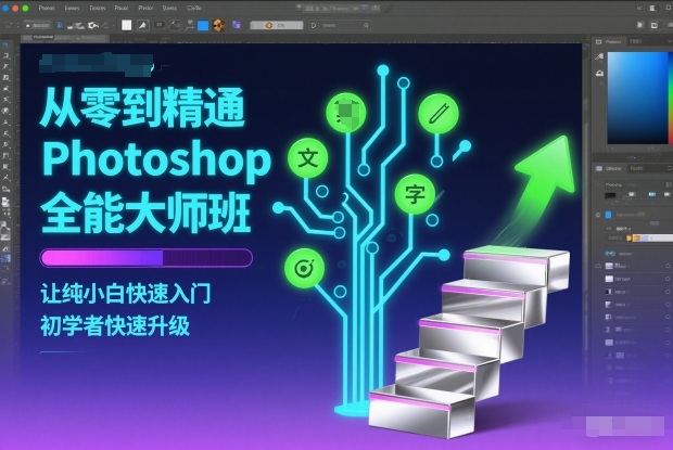 从零到精通Photoshop全能大师班，让纯小白快速入门，初学者快速升级-佳腾网赚