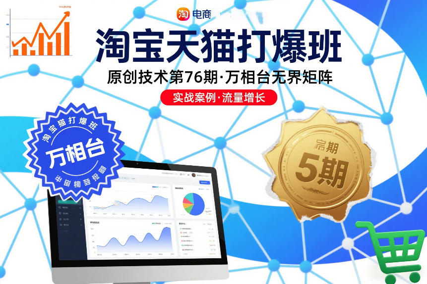淘宝天猫打爆班原创技术第76期，万相台无界矩阵-佳腾网赚
