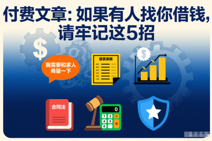 付费文章：如果有人找你借钱，请牢记这5招-佳腾网赚