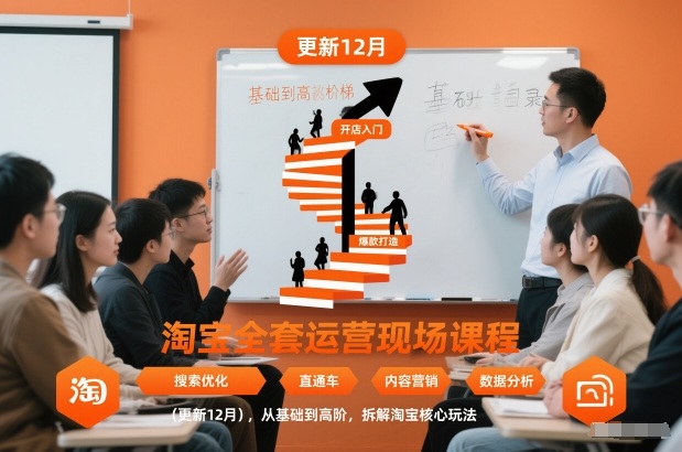 淘宝全套运营现场课程(更新12月)，从基础到高阶，拆解淘宝核心玩法-佳腾网赚