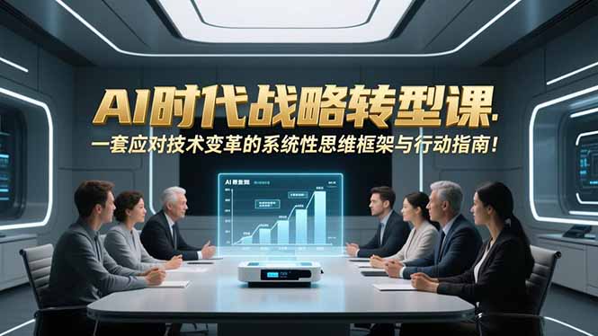 AI时代战略转型课：一套应对技术变革的系统性思维框架与行动指南！-佳腾网赚