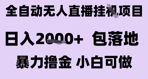 最新全自动抖音无人直播挂G项目，日入2k+ 包落地暴力撸金，小白可做【揭秘】-佳腾网赚