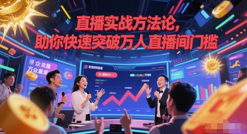 直播实战方法论，助你快速突破万人直播间门槛-佳腾网赚