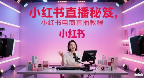 小红书直播秘笈，小红书电商直播教程-佳腾网赚