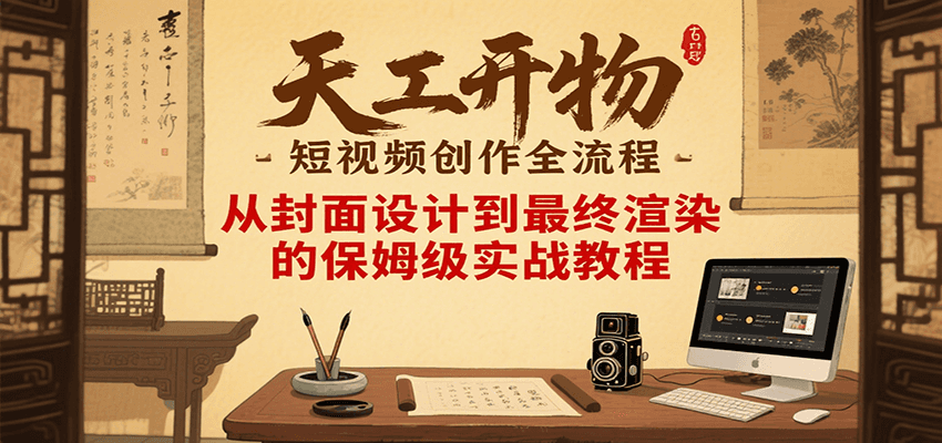 天工开物短视频创作全流程，从封面设计到最终渲染的保姆级实战教程-佳腾网赚