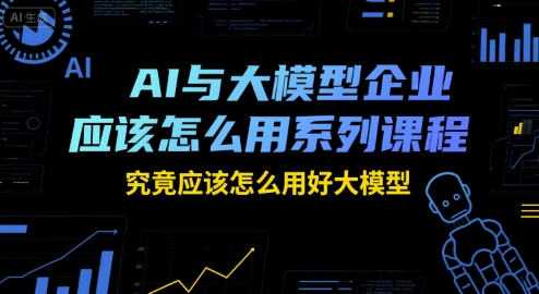 AI与大模型企业应该怎么用系列课程，究竟应该怎么用好大模型-佳腾网赚