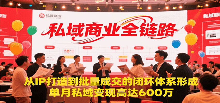 私域商业全链路，从IP打造到批量成交的闭环体系形成，单月私域变现600万-佳腾网赚