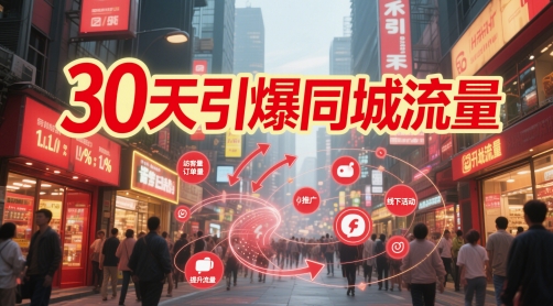 30天引爆同城流量：团购篇 认知篇 流量篇 来客篇 达人篇 老板人设IP篇 投流篇-佳腾网赚