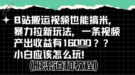 b站掘金计划？搬运视频也能挣拉新的收益，小白应该怎么玩！-佳腾网赚