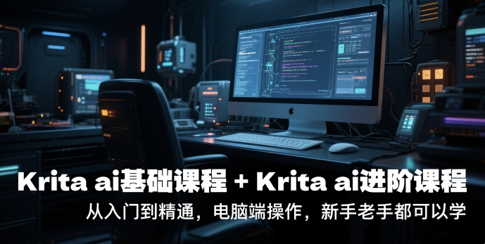 krita ai基础课程+Krita ai进阶课程，从入门到精通，电脑端操作，新手老手都可以学-佳腾网赚