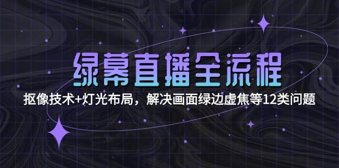 绿幕直播全流程：抠像技术+灯光布局，解决画面绿边虚焦等12类问题-佳腾网赚