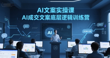 AI文案实操课，AI成交文案底层逻辑训练营-佳腾网赚