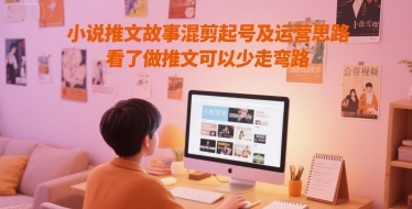 小说推文故事混剪起号及运营思路，看了做推文可以少走弯路-佳腾网赚